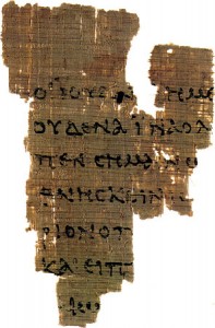 P52 (Papyrus 52) is het oudst ontdekte onderdeel van het Nieuwe Testament.